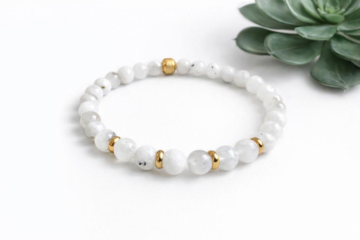 The Moonstone skinny bracelet