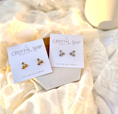 Cherry stud earrings