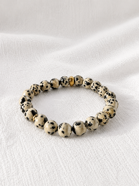 Dalmatian Jasper bracelet - the essentials collection