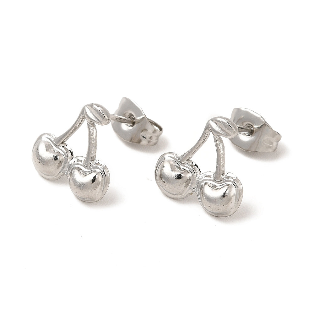Cherry stud earrings