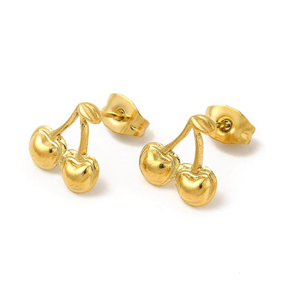 Cherry stud earrings