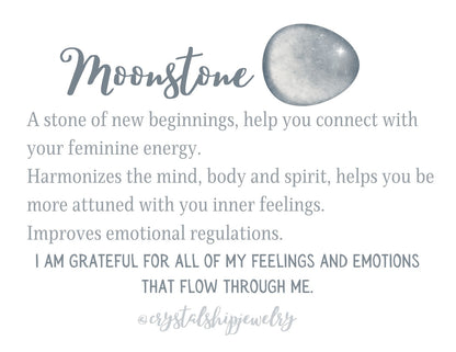 The Moonstone skinny bracelet